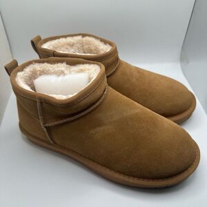 CUSHIONAIRE Women's pull on boot 9 CHESTNUT NEW